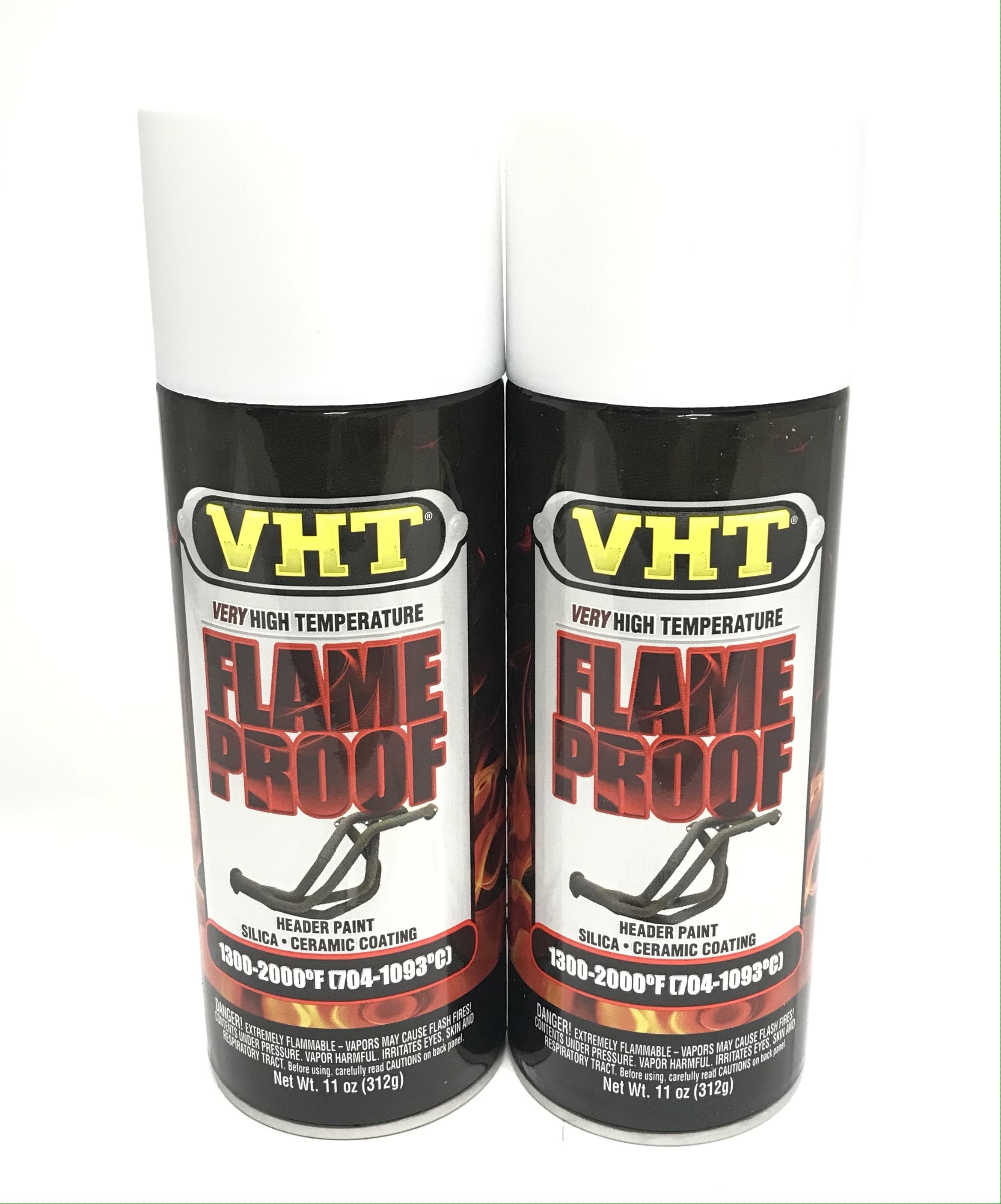 VHT SP1012 PACK FLAT WHITE High Temperature FlameProof Header Paint