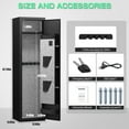 thumbnail image 4 of 2 Gun Safe for Guns and Pistols, Quick Access Gun Cabinet with Silent Mode and Alarm System, Gun Safes with Removable Shelf and Adjustable Gun Slots, 4 of 7