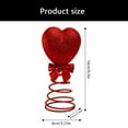 thumbnail image 5 of WINDLAND Red Heart Spring Loaded Tree Toppers Festival Cotton Metal Christmas Decoration, 5 of 11