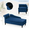 thumbnail image 7 of ACMEASE Modern Velvet Chaise Lounge Velvet With Right Armrest and Storage, Blue, 7 of 7