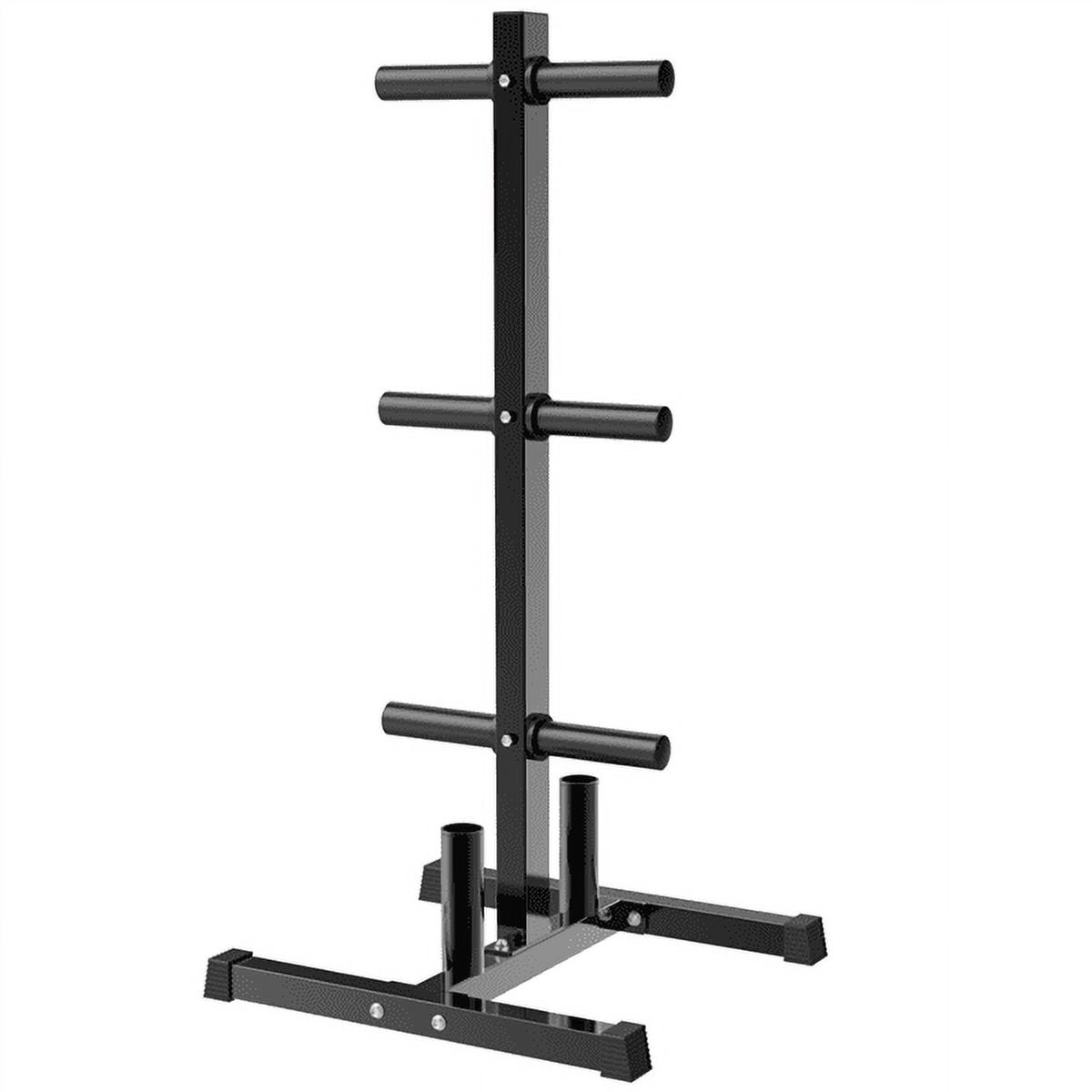 Easyfashion 2" Weight Olympic Plate Tree and Barbell Bar Holder Stand