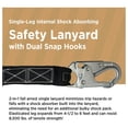 thumbnail image 3 of Universal Full-Body Fall Protection Safety Harness with Dorsal D-Ring and Mating Buckle Legs | High-Visibility Green | Shock Absorbing Lanyard & Tool Lanyard (OSHA/ANSI), 3 of 9