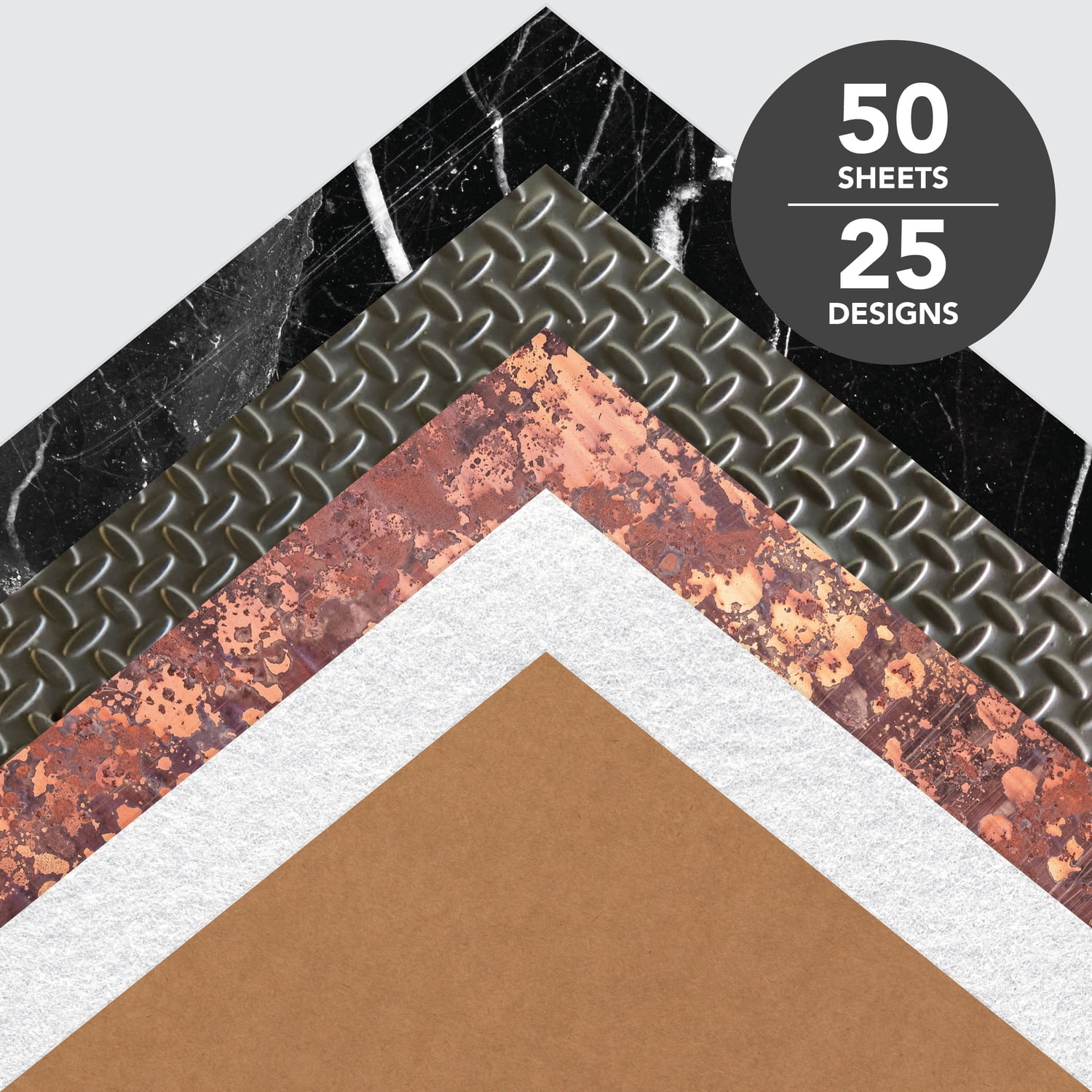 Roobee by Mara Mi Texture Paper Pad - 12" x 12" - 24 lb/ 100 GSM, 50 Sheets