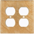 thumbnail image 5 of Metal Light Switch Plate Outlet Cover (Image of Marble Brown MAR028), 5 of 24