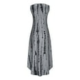 thumbnail image 6 of Dazajoo Plus Size Beach Sun Dresses for Women 2025 Vacation Sleeveless V Neck Midi Dress Summer Flowy Baggy Dress,Gray,XXL, 6 of 9