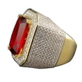 thumbnail image 2 of Cheers Fashion Men Women Big Rectangular Cubic Zirconia Plated Finger Ring Jewelry, 2 of 2