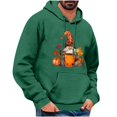 thumbnail image 3 of VBTAPA Men's Thanksgiving Hoodie Fall Pumpkin Gnome Graphic Prints Hooded Sweatshirt Loose Casual Kangaroo Pocket Hoodies Thankful Grateful Blessed Sweatshirts Today Green XL, 3 of 5
