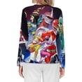 thumbnail image 2 of Power Rangers Women’s Pajama Top 3D Digital Print Sleepwear Trendy Crewneck Pullovers Long Sleeve Shirts XS, 2 of 8