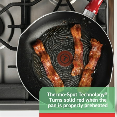 T-fal Easy Care 12-Piece Non-Stick Cookware Set, Pots and Pans, Red