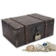 thumbnail image 5 of CAJA DE COFRE DEL TESORO VINTAGE, Joyero de Madera Retro Vintage Cofre de Joyería del Tesoro decorativo Con Cerrado, Caja de Almacenamiento Organizador, 5 of 7