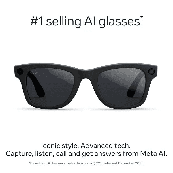 Ray-Ban | Meta Wayfarer (Gen 2) - Matte Black, Transitions ® Grey lenses