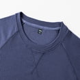 thumbnail image 7 of Bxsruta Men's Waffle Knit Short Sleeve Crew Neck Loose Fit Casual Pullover T Shirt, 7 of 7