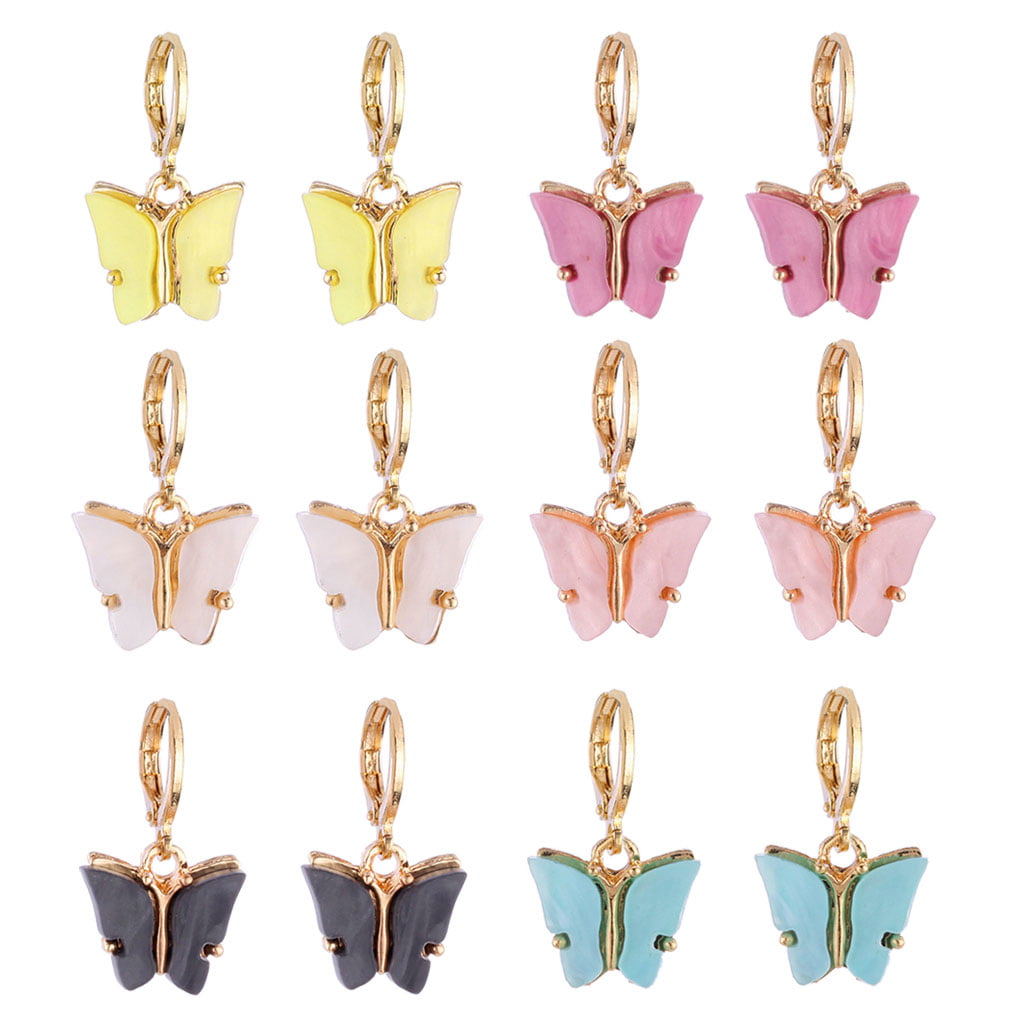 Details about   Fashion Butterfly Enamel Choker Necklace Pendant Earrings Jewelry Set Wedding 