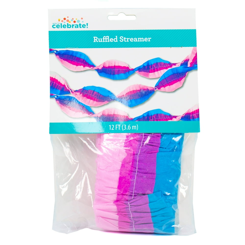 Way To Celebrate! Ruffled Streamer, 1ct