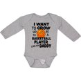 thumbnail image 3 of Inktastic I Want To Grow up To Be A Basketball Player Like My Daddy Boys or Girls Long Sleeve Baby Bodysuit, 3 of 5