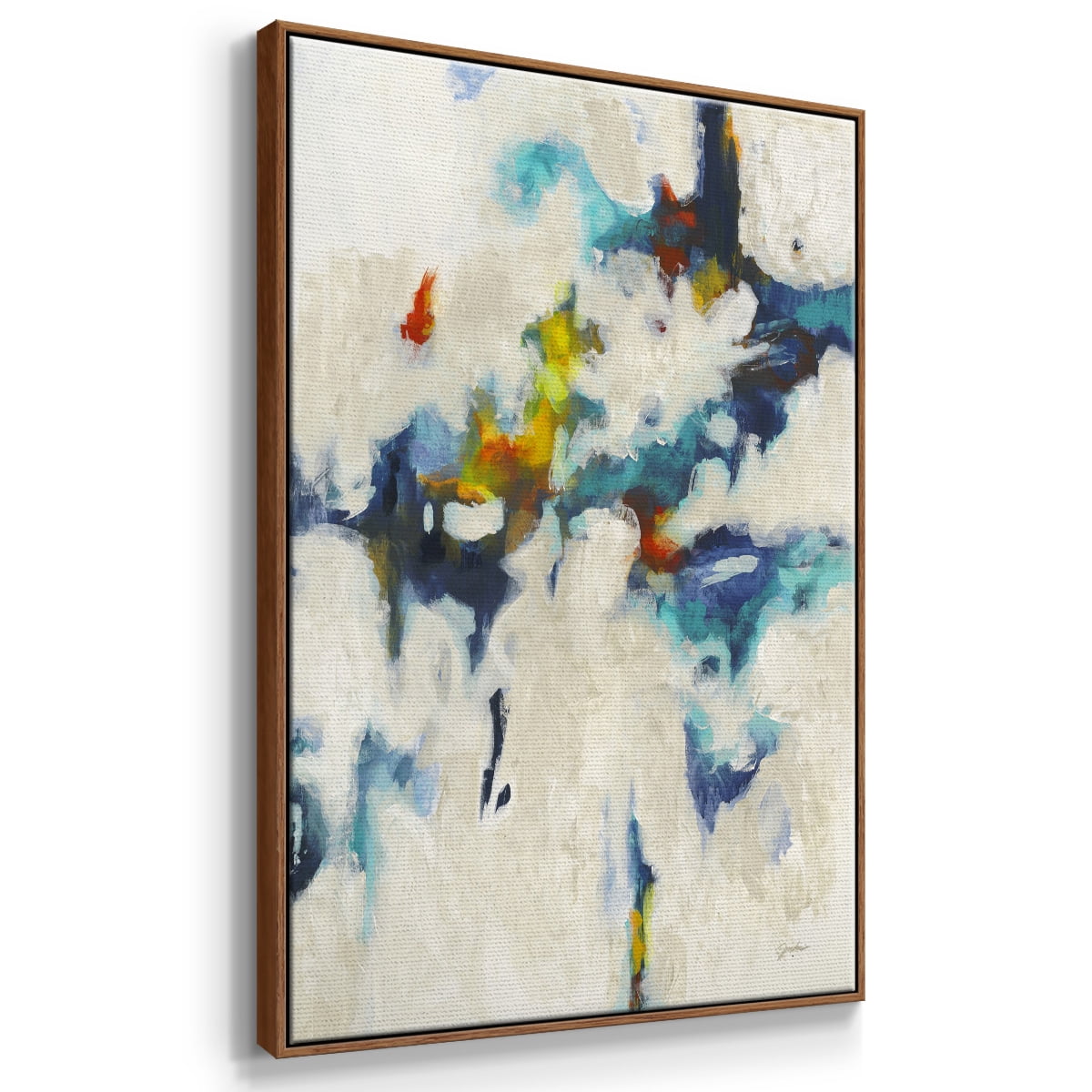 Find & Seek Framed Premium Gallery Wrapped Canvas - Ready to Hang - 17 x 25 - Walnut Floating Frame