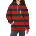 thumbnail image 6 of Bovemsi Sweatshirt for Women Oversized Hoodies Striped Plus Size Sweatshirts Long Sleeve Pullover Fall Clothes With Pocket Comfort Hoodie, 6 of 6