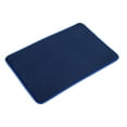 thumbnail image 1 of Alfombra de baño Unique Bargains de poliéster lavable a máquina color sólido azul marino 90x60cm, 1 of 7