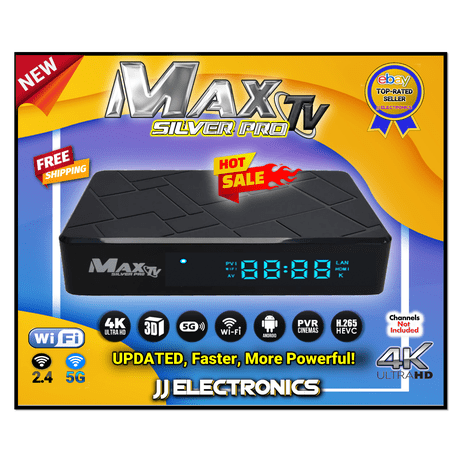 MaxTV Silver PRO 5G 2024 4K ULTRA-HD Box + Android 9.1 MaxTV Silver