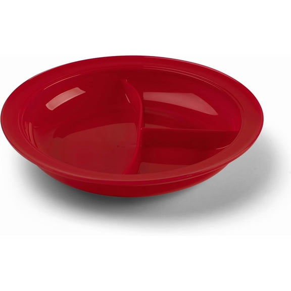 Providence Spillproof Co. Partitioned Plate 9" Red