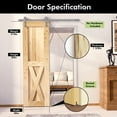 thumbnail image 4 of Homacer 5-in-1 30in x 84in Pine Wood Frame Barn Door without Installation Hardware Kit, 4 of 7