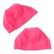thumbnail image 1 of 2 unids Estiramiento de poliéster Gorro de baño Ajuste cómodo Gorros de baño Gorros de ducha para hombres adultos, mujeres Pelo largo (rosa roja), 1 of 5