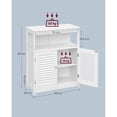thumbnail image 3 of VASAGLE Armario del Baño, Mueble Baño, Armario de Cocina, Organizador con Compartimiento Abierto, Armario Almacenaje con 2 Puertas, 30 x 60 x 80 cm, Blanco, 3 of 5