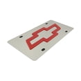 thumbnail image 2 of Chevy Bowtie Logo License Plate (Red on Chrome), 2 of 3
