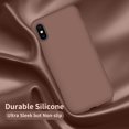 thumbnail image 4 of Designed for iPhone X Case, XS Case, Silicone Ultra Slim Shockproof Phone Case with [Soft Anti-Scratch Microfiber Lining], 5.8 inch, Light Brown, 4 of 13