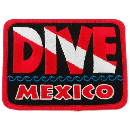 Dive Mexico Embroidered Iron-on Scuba Diving Patch