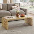thumbnail image 3 of ModFusion Burl Wood U-Shaped Coffee Table, Modern Center Table for Living Room & Home Office, 3 of 10