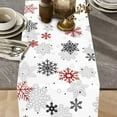 thumbnail image 4 of Christmas Table Runner 72 Inches Long Xmas Snowflakes Dining Table Farmhouse Christmas Decorations Indoor Home Decor, 4 of 6