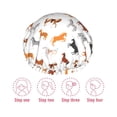 thumbnail image 5 of Kdxio Horses Print Shower Cap for Women,Elastic and Reusable,Double Waterproof Layers Bathing Hat, 5 of 6
