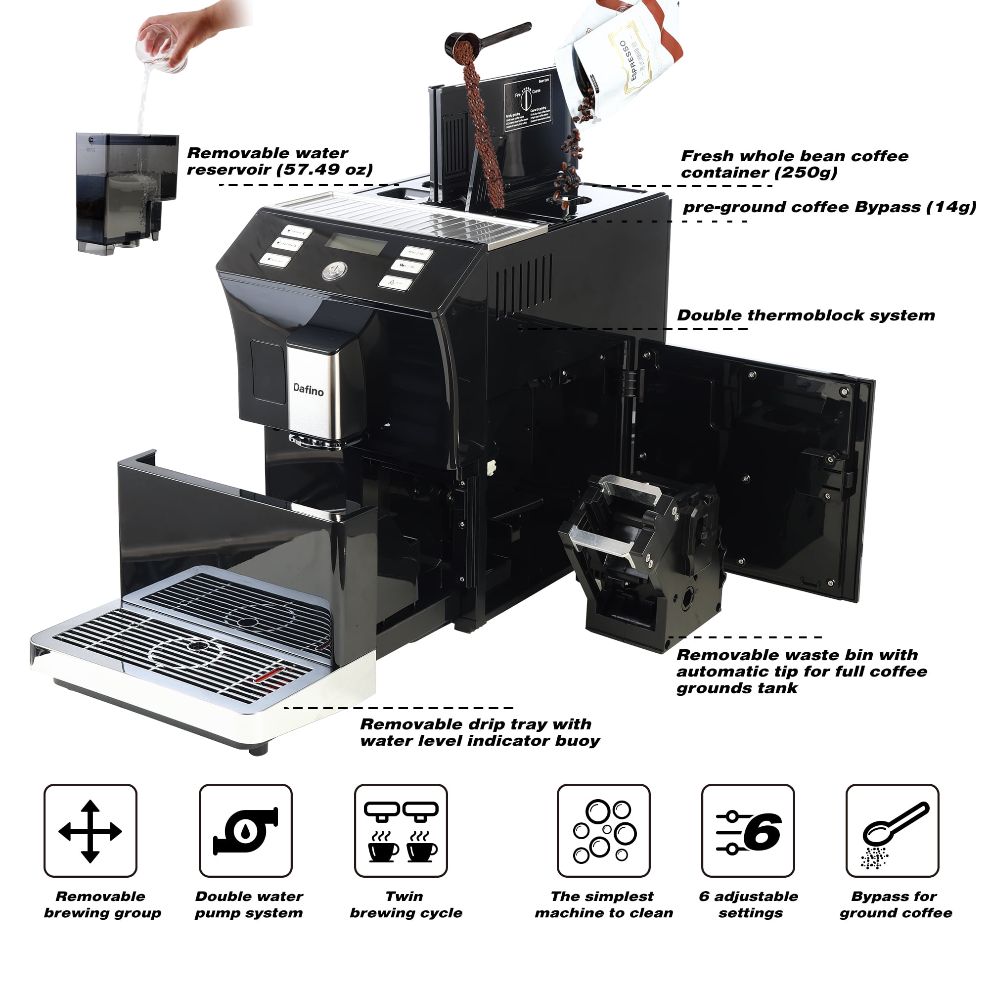 Eccellenza Touch Office Coffee Machine with Grinder, Super Automatic Espresso  Machines, San Diego Office Coffee