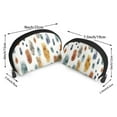 thumbnail image 2 of YFYANG 2 Piece Women's Portable Makeup Bags, Vintage Abstract Watercolor Clutch Travel Toilet Bags Cosmetic Organizer, 2 of 7