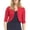 Red, variant on Women's 3/4 Sleeve Cardigan Classic Open Front Short Shrug Bolero Cropped Jackets Summer Clothes