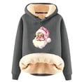 thumbnail image 1 of Chaquetas y abrigos casuales con capucha de manga larga para mujer, jersey con capucha de manga larga, top con estampado navideño, abrigo casual, top de poliéster para mujer, 1 of 2