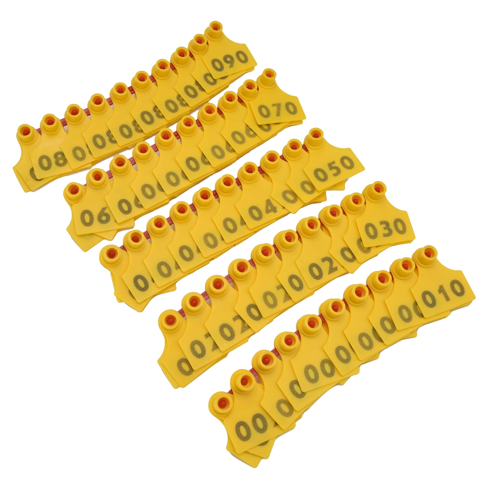 100PCS Cow Cattle Label Garden Big Number Ear Tags For Livestock 
