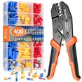 thumbnail image 1 of Kit de herramientas de crimpado Preciva AWG20-10 con 400 conectores, 1 of 7