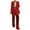 Red, variant on Wancir Women's 2024 Fall Two Piece Outfits Blazer Jacket and Wide Leg Pants Pockets Business Casual Suit Sets