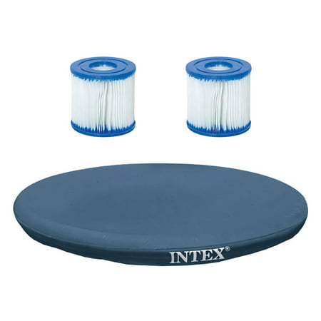 Intex 15-Foot Easy Set Pool Cover & Bestway CM Filter Cartridge Type VII, Type (Best Way To Cover Bags Under Eyes)
