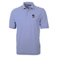 thumbnail image 2 of Men's Cutter & Buck Royal Delaware Fightin' Blue Hens Big & Tall Team Logo Virtue Eco Pique Stripe Recycled Polo, 2 of 3