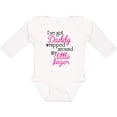 thumbnail image 3 of Inktastic I've Got Daddy Wrapped Around My Little Finger Girls Long Sleeve Baby Bodysuit, 3 of 5