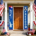thumbnail image 4 of CaiYueKe 4th of July Decorations Patriotic Decorations Red White and Blue Banner Outdoor Hanging American Flag Porch Decor for Fourth of July Veterans Labor Memorial Presidents Flag Election Day, 4 of 7