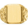 thumbnail image 4 of 14K Yellow Gold 14.0 X 13.0mm Open Back Men's Signet Ring (Size 10) Made In United States rs354, 4 of 5
