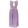 thumbnail image 3 of Little Girls Sleeveless V Neck Rhinestones Chiffon Short Pant Romper Jumpsuit Lilac 6 (2J1K69S), 3 of 4