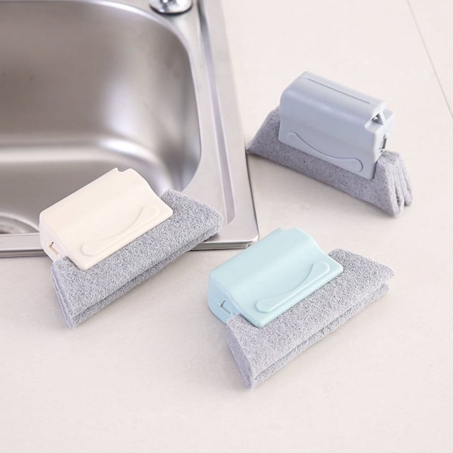 Cepillo para limpiar ranuras de ventanas: pequeña herramienta de mano para limpiar grietas con raspador