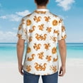thumbnail image 6 of Xecao Squirrel Playing print Hawaiian shirt - a stylish short-sleeve button-down for men, perfect for casual beach and tropical outings., 6 of 9