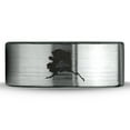 thumbnail image 2 of Tungsten Alaska The Last Frontier State Mountain Band Ring 8mm Men Women Comfort Fit Brushed Gray Flat Cut Black Polished, 2 of 4