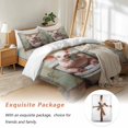 thumbnail image 7 of Funny Animal Bedding Duvet Cover Set Queen Size 4 Pieces Pig Sitting on Toilet Pig Playing Phone Bedding Set with Zipper Closure, 1 Comforter Cover 90x92 Inches 1 Flat Sheet & 2 Pillow Cases, 7 of 7
